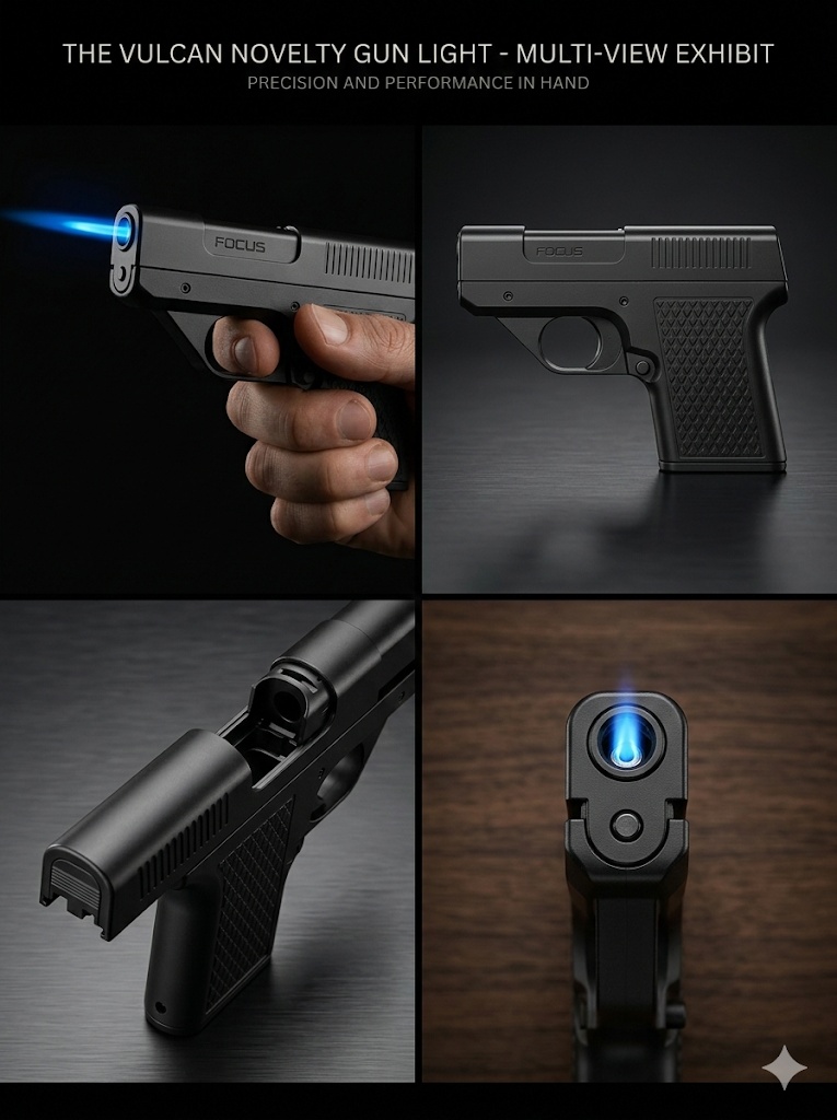 FOCUS multi-angle views — in hand, profile, barrel, flame